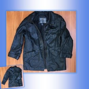 ☃️WINLIT Genuine Leather Leather Coat Jacket - M